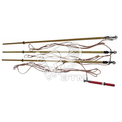 Изображение товара Заземление переносное ЗПЛ-110Н-3 3 штанги по 2,35 м с заземляющим проводом 24 м