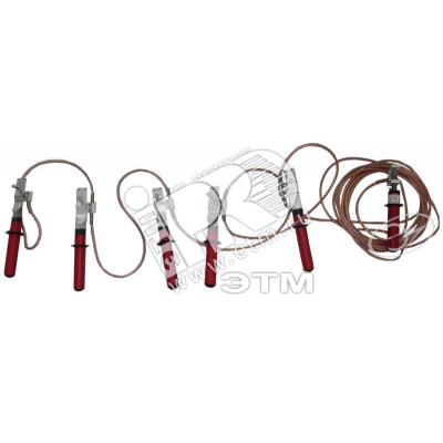 Изображение товара Заземление переносное ЗПЛ-1 12.5м 16квмм 5 штанг для электромонтажа