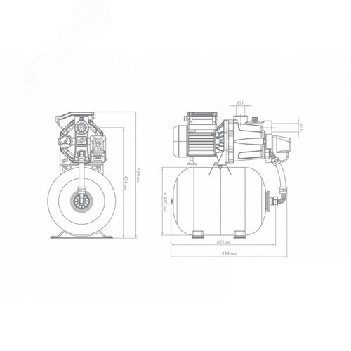 Станция насосная ДЖАМБО 55/35П-18, пластик, 2.0 - фото 6