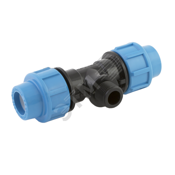 Изображение товара Тройник 20х1/2 Пх20 для труб ПНД, герметичное соединение, Россия