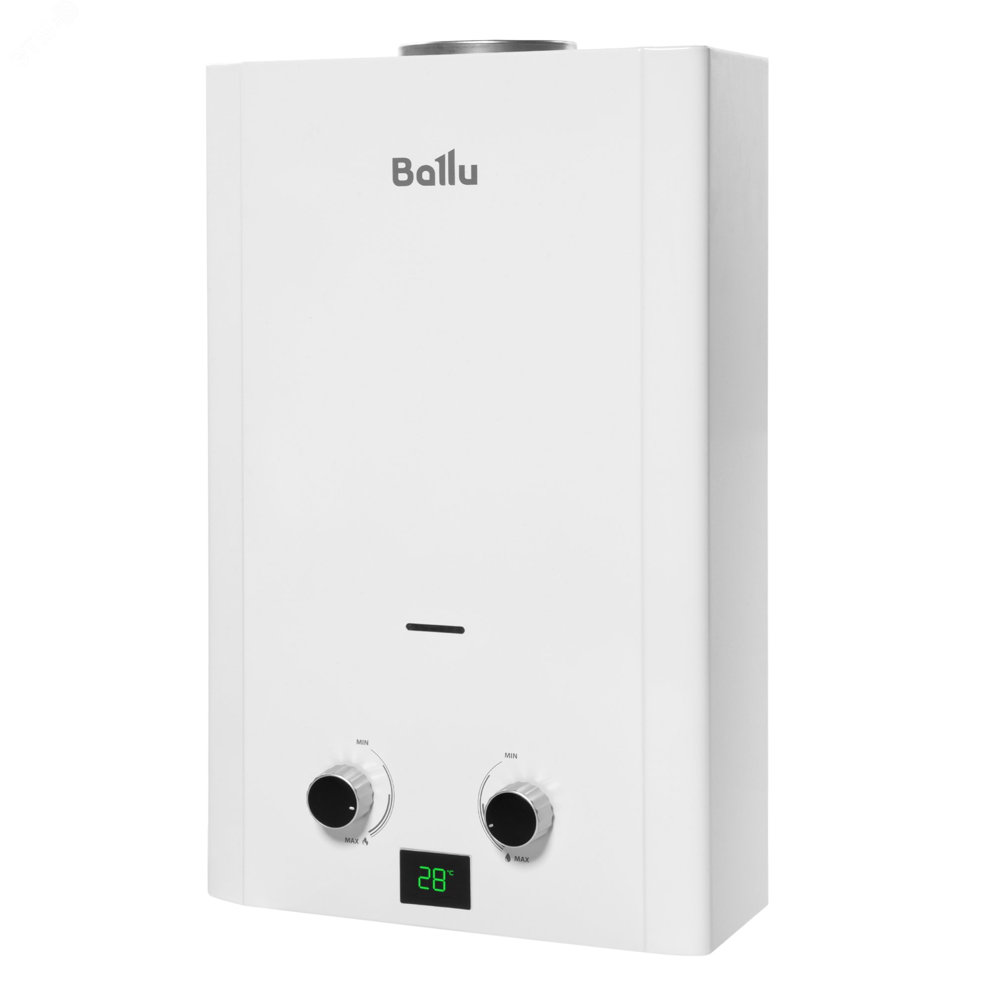 Изображение товара Газовый водонагреватель GWH 6 Fiery от Ballu - быстрый нагрев, автоматический розжиг