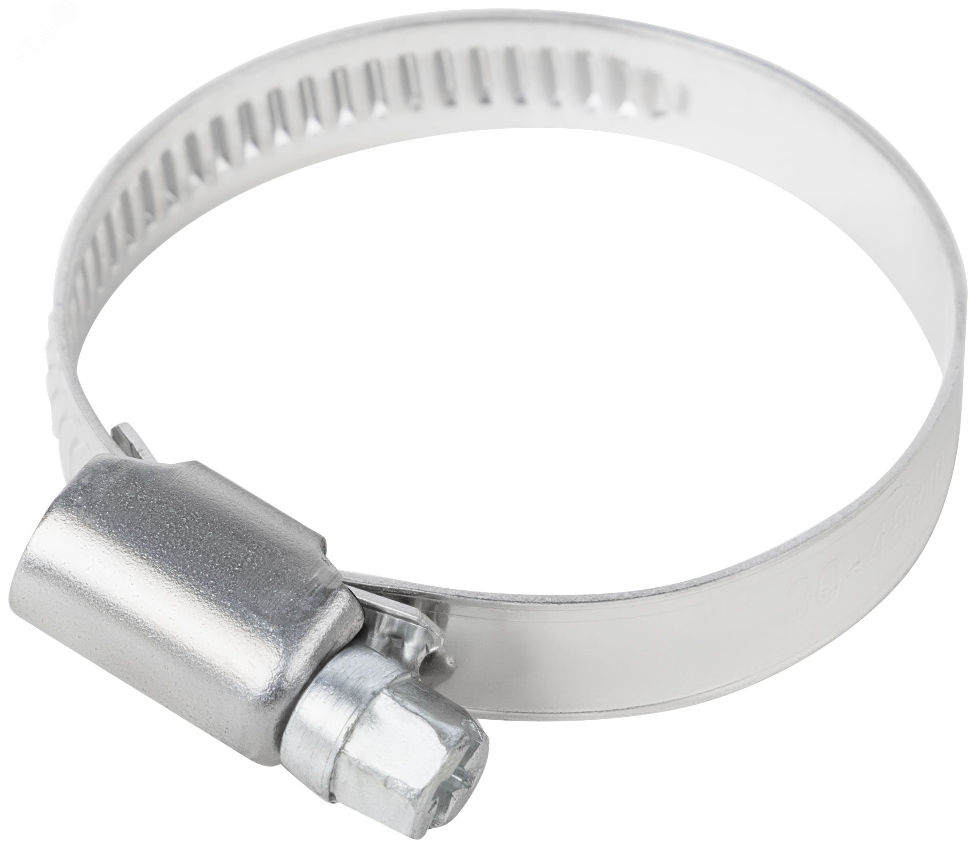 Изображение товара Хомут обжимной накатной 30-45мм нержавеющая сталь ширина 9мм (шт)