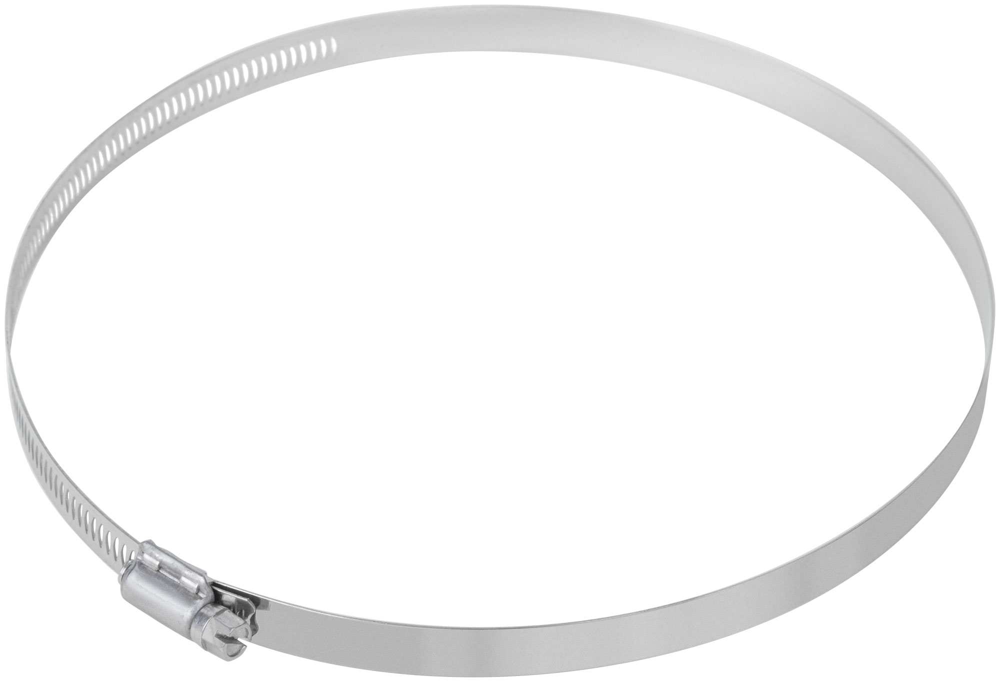 Хомут обжимной просечной 130-203мм нержавеющая сталь ширина 12.7мм