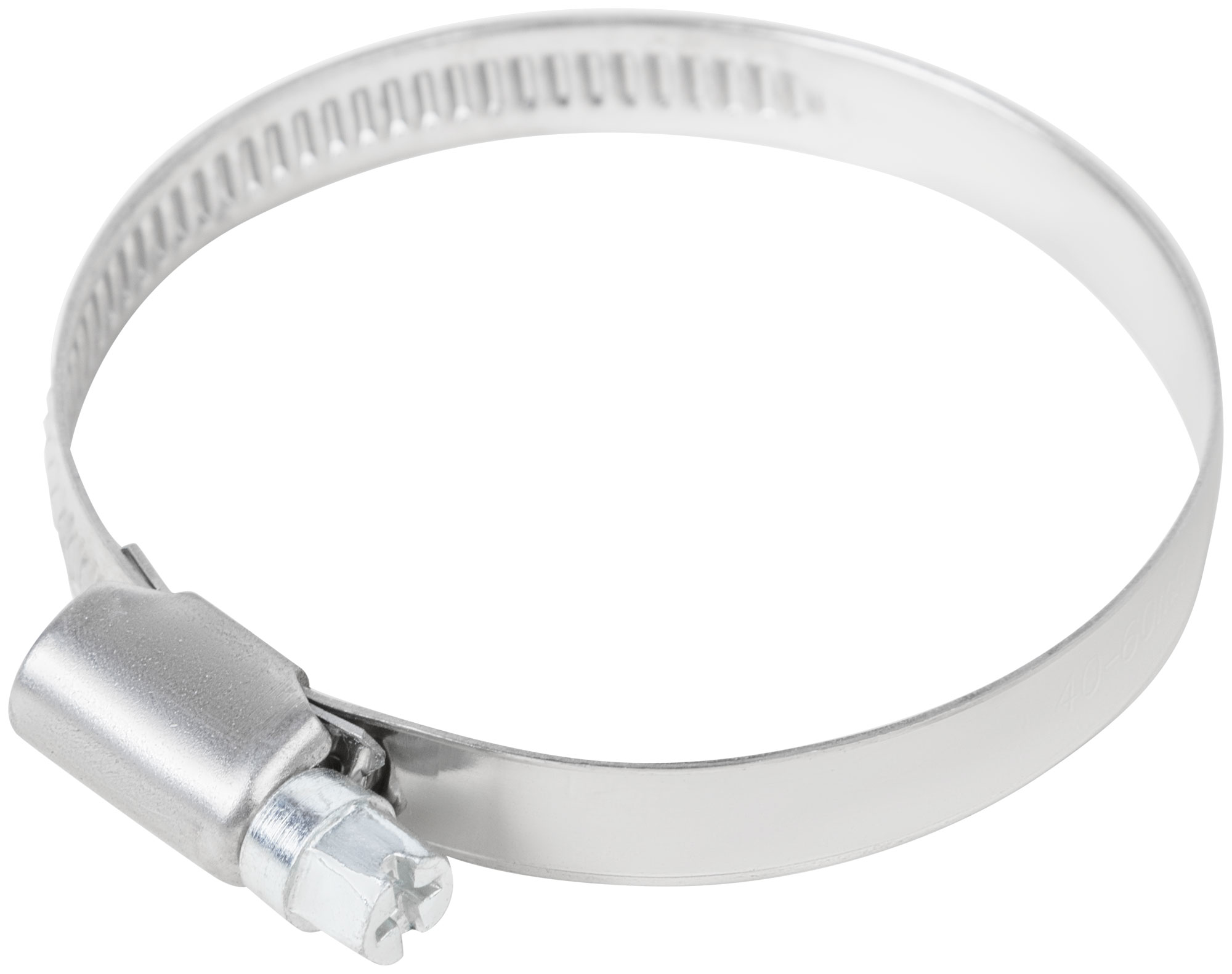 Хомут обжимной накатной 40-60мм нержавеющая сталь 9мм