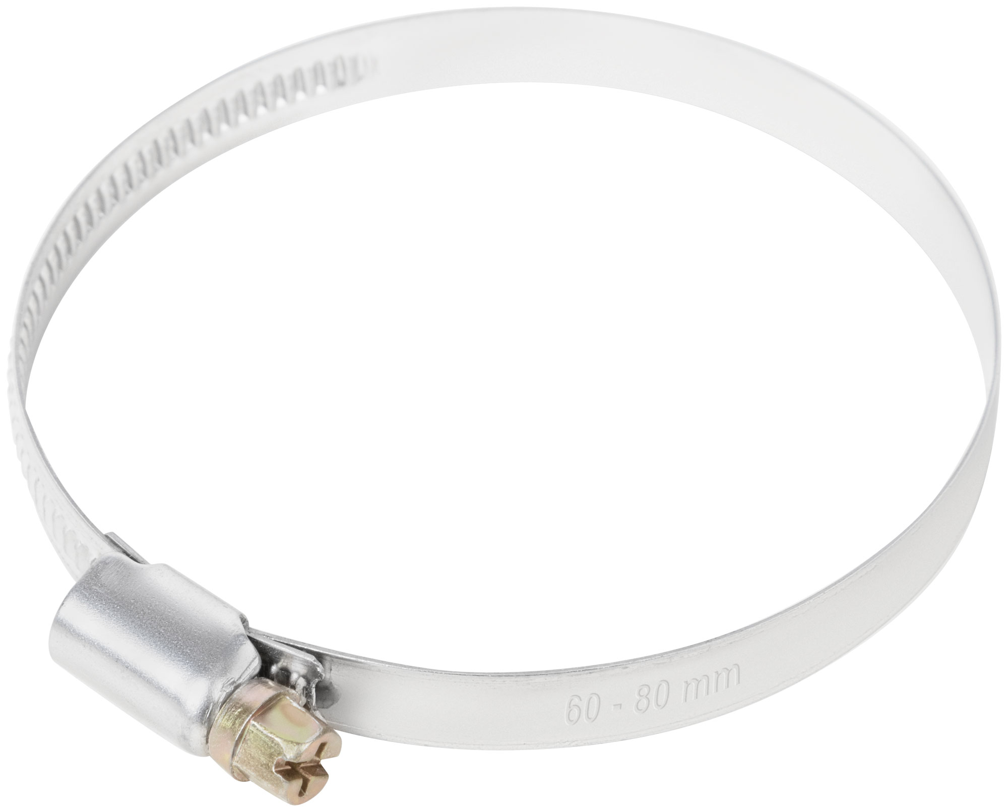 Хомут обжимной накатной 60-80мм нержавеющая сталь 9мм