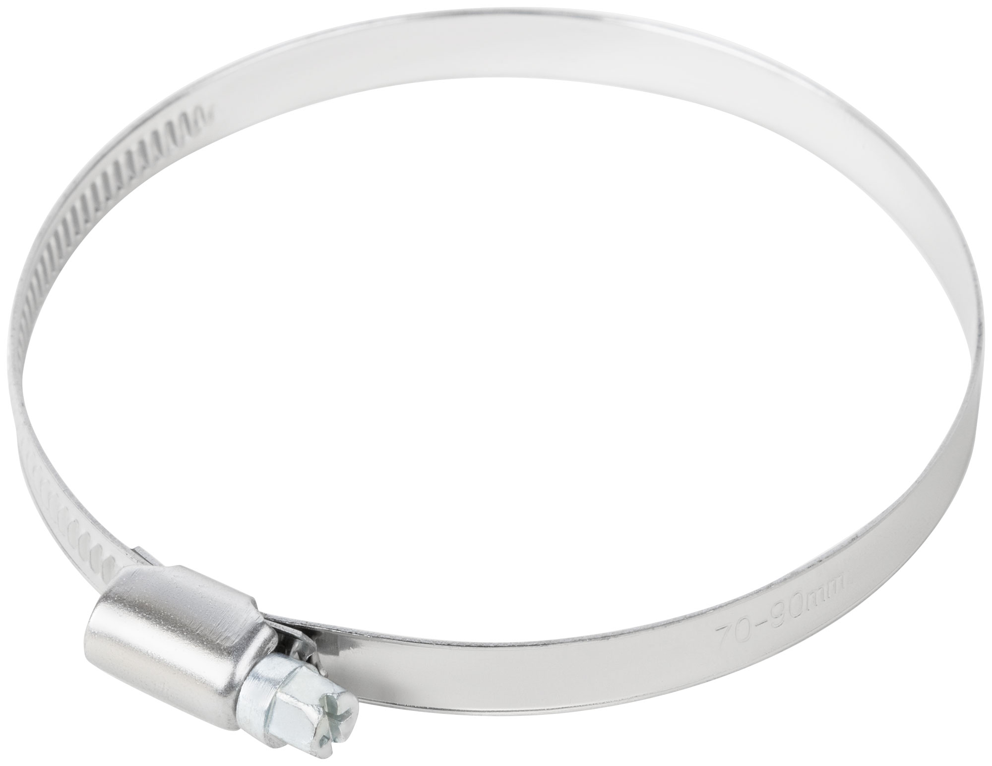 Хомут обжимной накатной 70-90мм нержавеющая сталь 9мм