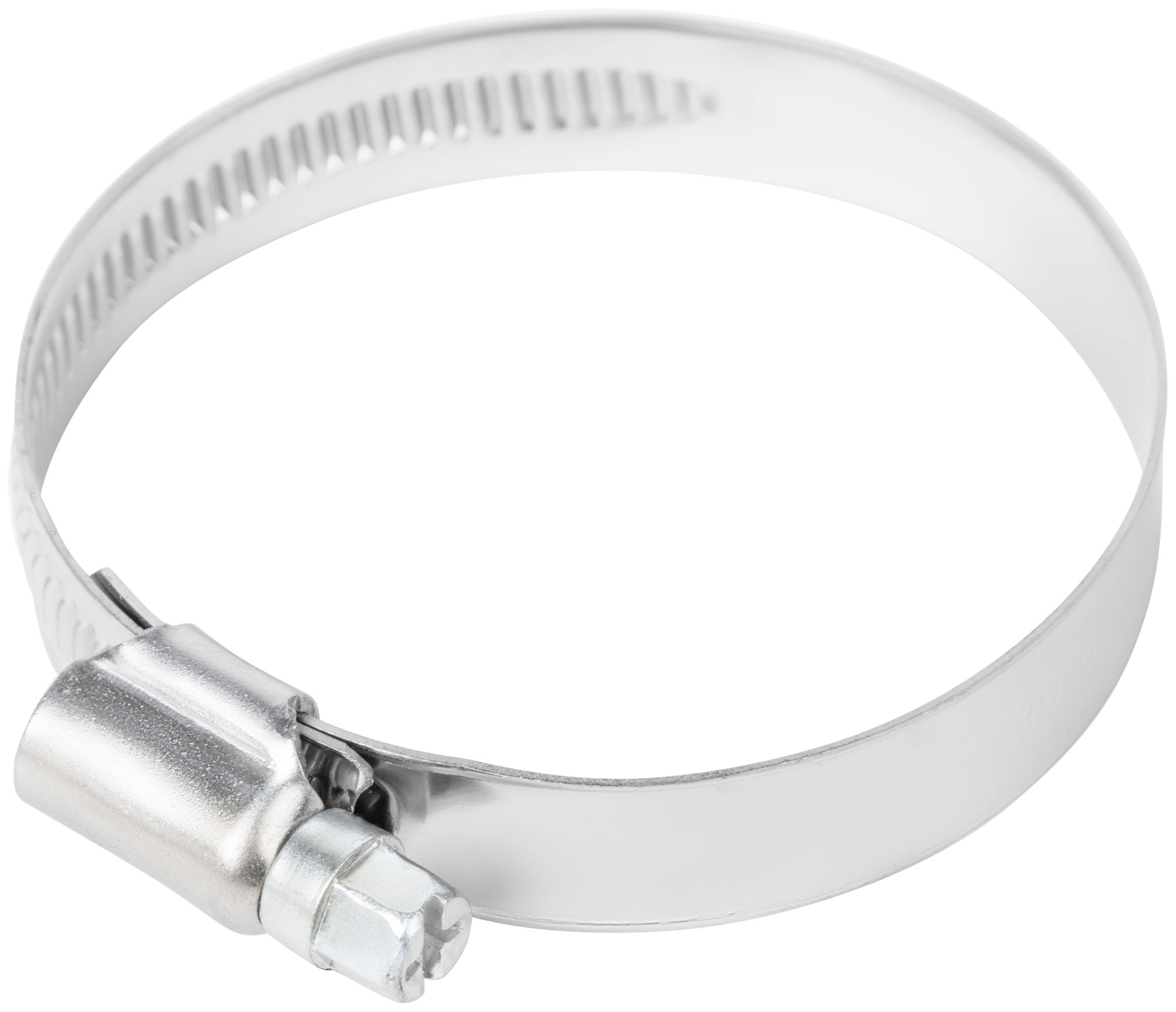 Хомут обжимной накатной 40-60мм нержавеющая сталь ширина 12мм