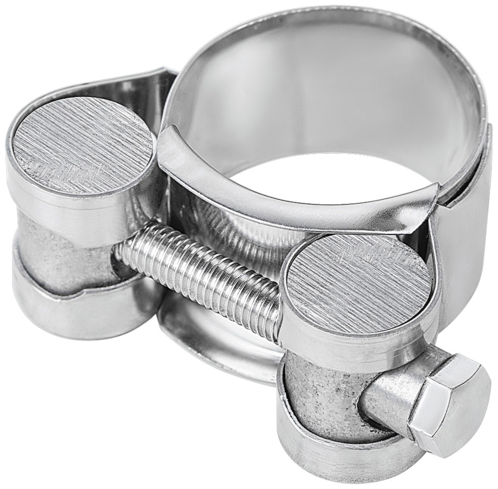 Хомут обжимной силовой шарнирный 23-25мм нержавеющая сталь