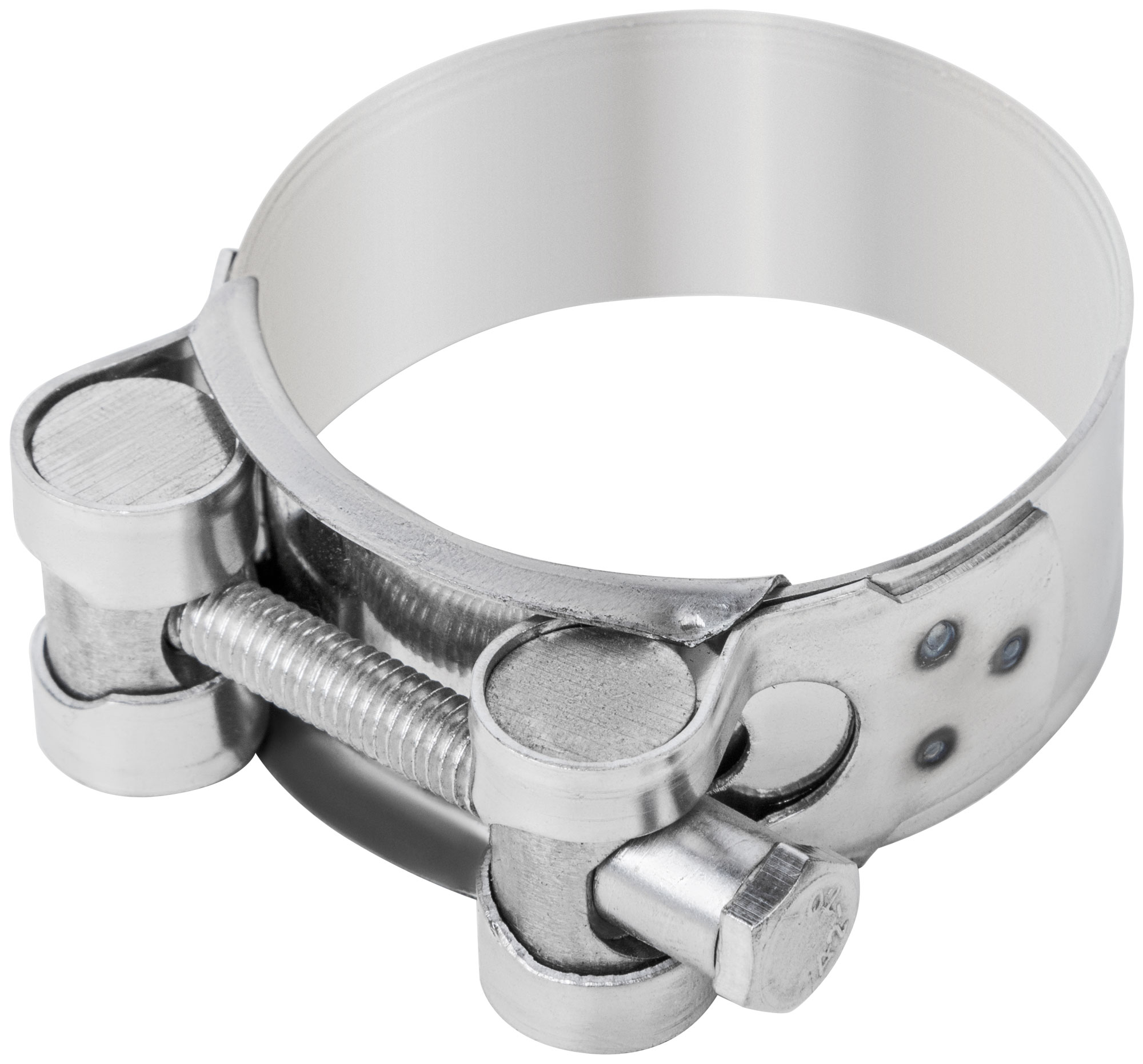 Хомут обжимной силовой шарнирный 48-51мм нержавеющая сталь