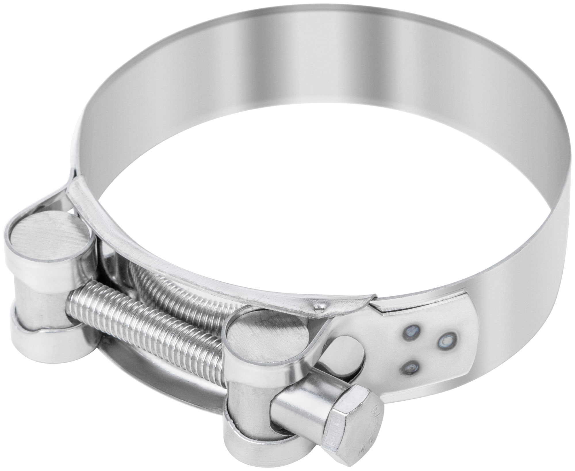 Хомут обжимной силовой шарнирный 80-85мм нержавеющая сталь