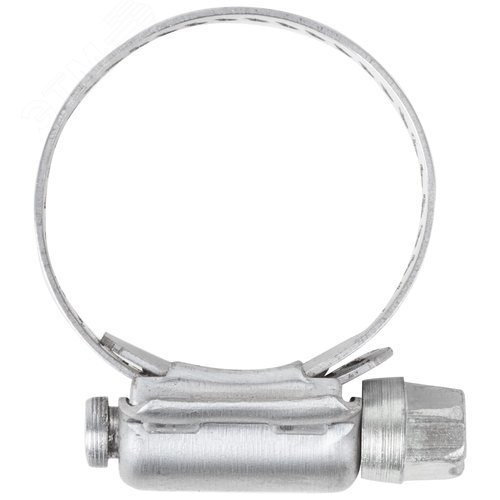 Хомут обжимной просечной 14-27мм нержавеющая сталь ширина 12.7мм - фото 2