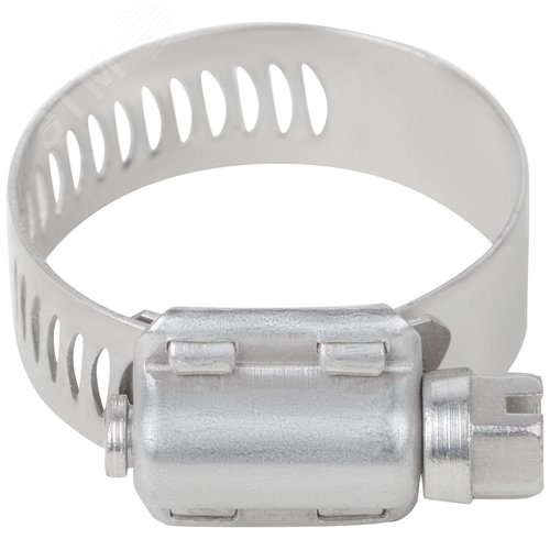 Хомут обжимной просечной 18-32мм нержавеющая сталь ширина 12.7мм - фото 4