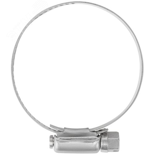 Хомут обжимной просечной 35-51мм нержавеющая сталь ширина 12.7мм - фото 2