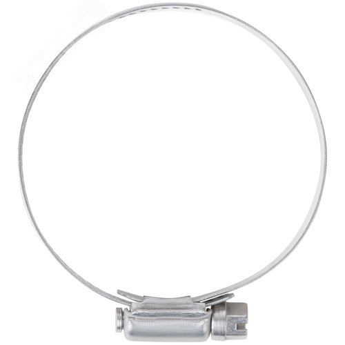 Хомут обжимной просечной 40-64мм нержавеющая сталь ширина 12.7мм - фото 2