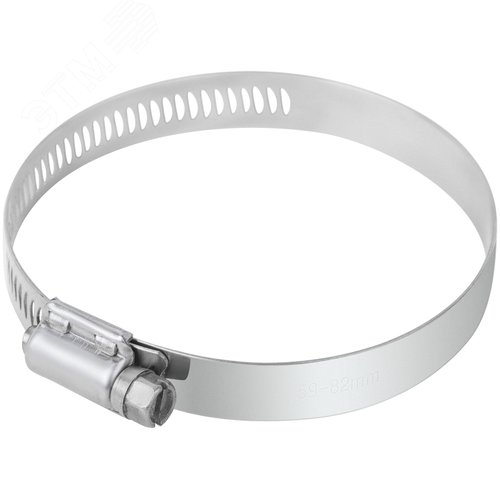 Изображение товара Хомут обжимной просечной 59-82мм нержавеющая сталь ширина 12.7мм (шт)
