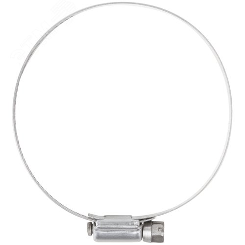 Хомут обжимной просечной 59-82мм нержавеющая сталь ширина 12.7мм - фото 2