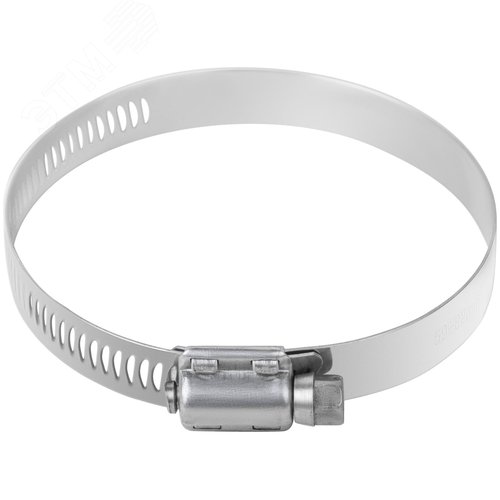 Хомут обжимной просечной 59-82мм нержавеющая сталь ширина 12.7мм - фото 3