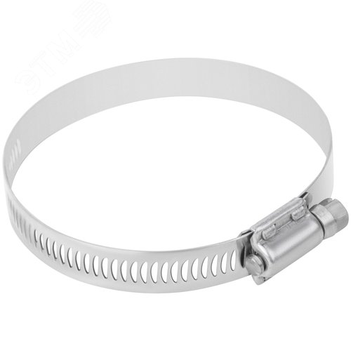 Хомут обжимной просечной 59-82мм нержавеющая сталь ширина 12.7мм - фото 4