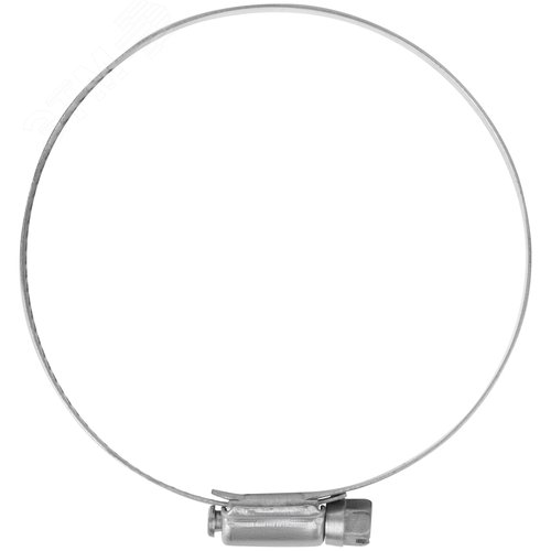 Хомут обжимной просечной 65-89мм нержавеющая сталь ширина 12.7мм - фото 2