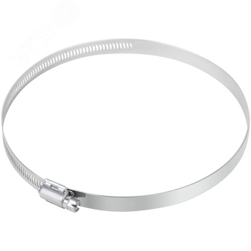 Хомут обжимной просечной 120-165мм нержавеющая сталь ширина 12.7мм - фото 1