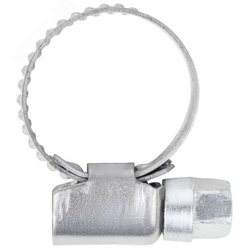 Хомут обжимной накатной 10-19мм нержавеющая сталь ширина 9мм - фото 2