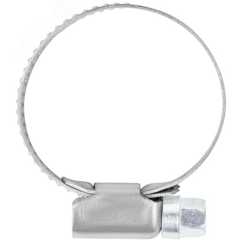 Хомут обжимной накатной 23-35мм нержавеющая сталь ширина 9мм - фото 2