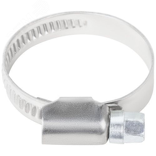 Хомут обжимной накатной 23-35мм нержавеющая сталь ширина 9мм - фото 3