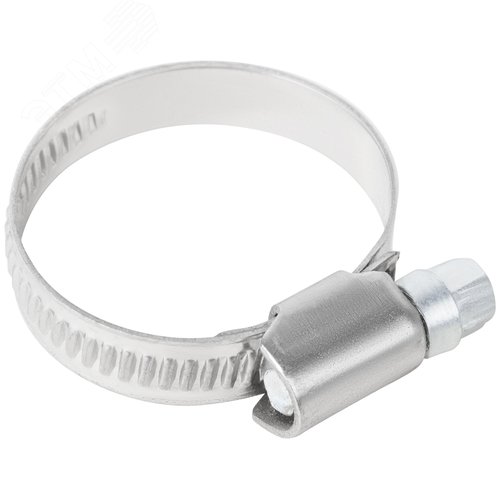 Хомут обжимной накатной 23-35мм нержавеющая сталь ширина 9мм - фото 4