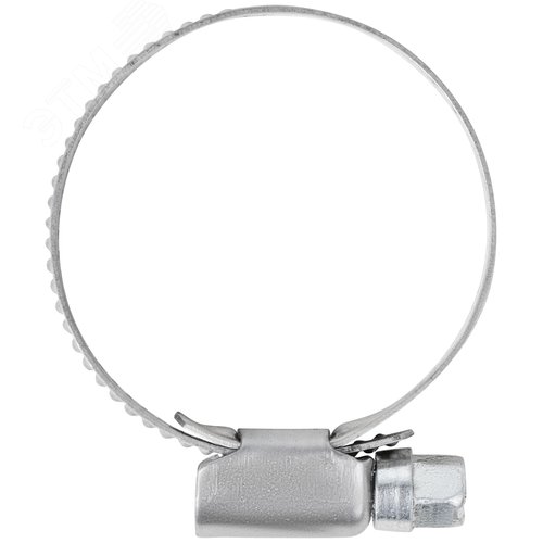 Хомут обжимной накатной 25-40мм нержавеющая сталь ширина 9мм - фото 2