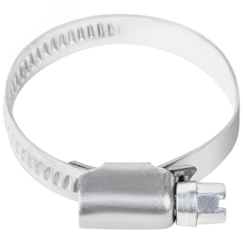 Хомут обжимной накатной 25-40мм нержавеющая сталь ширина 9мм - фото 3