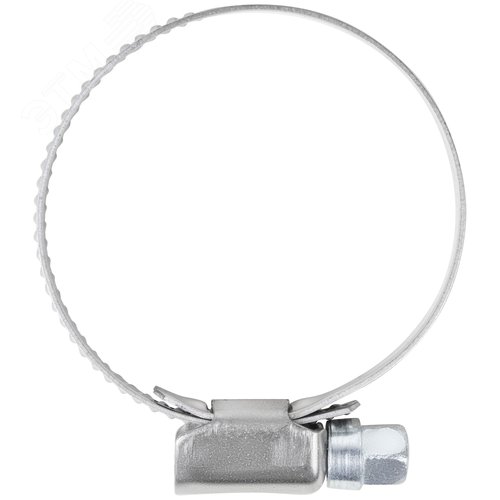 Хомут обжимной накатной 30-45мм нержавеющая сталь ширина 9мм - фото 2