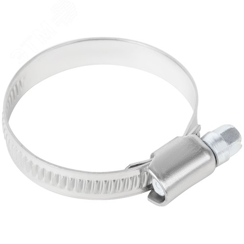 Хомут обжимной накатной 30-45мм нержавеющая сталь ширина 9мм - фото 4