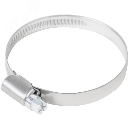 Хомут обжимной накатной 40-60мм нержавеющая сталь 9мм - фото 1