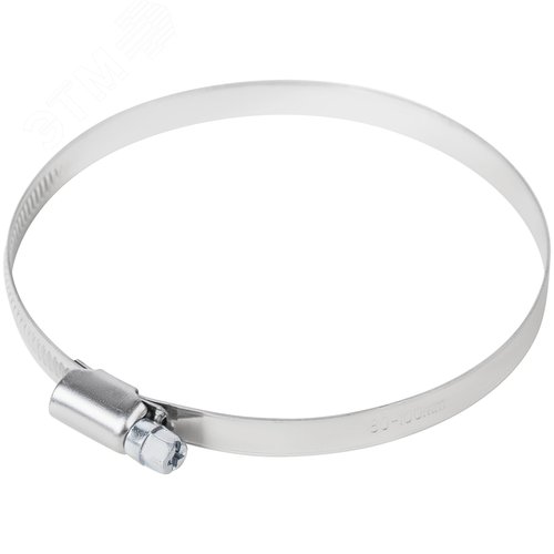 Изображение товара Хомут обжимной накатной 80-100мм нержавеющая сталь 9мм (шт)