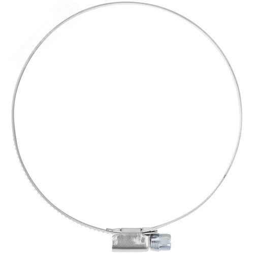 Хомут обжимной накатной 80-100мм нержавеющая сталь 9мм - фото 2