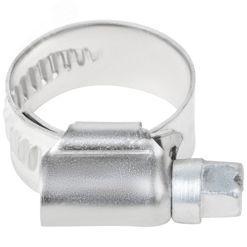 Хомут обжимной накатной 12-20мм нержавеющая сталь ширина 12мм - фото 3