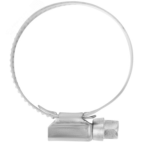 Хомут обжимной накатной 25-40мм нержавеющая сталь ширина 12мм - фото 2