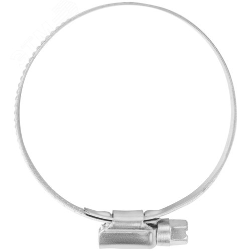 Хомут обжимной накатной 40-60мм нержавеющая сталь ширина 12мм - фото 2