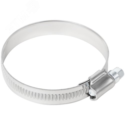 Хомут обжимной накатной 40-60мм нержавеющая сталь ширина 12мм - фото 4