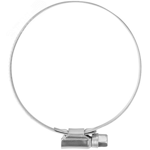 Хомут обжимной накатной 50-70мм нержавеющая сталь ширина 12мм - фото 2