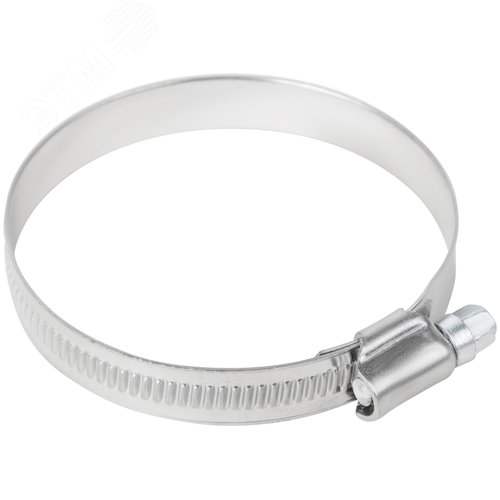 Хомут обжимной накатной 50-70мм нержавеющая сталь ширина 12мм - фото 4