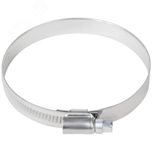 Хомут обжимной накатной 60-80мм нержавеющая сталь ширина 12мм - фото 3