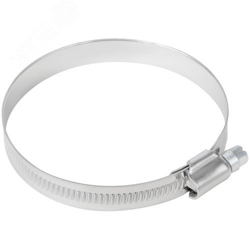 Хомут обжимной накатной 60-80мм нержавеющая сталь ширина 12мм - фото 4