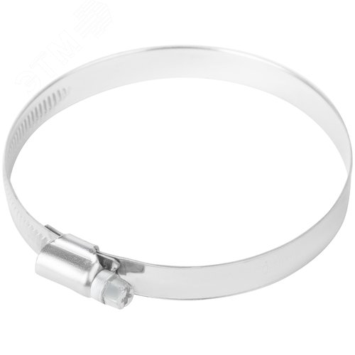 Изображение товара Хомут обжимной накатной 70-90мм нержавеющая сталь ширина 12мм (шт)