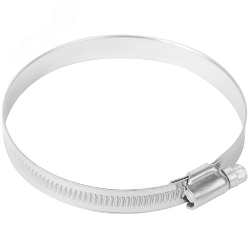 Хомут обжимной накатной 70-90мм нержавеющая сталь ширина 12мм - фото 4