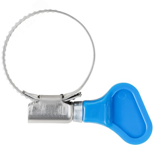 Хомут обжимной накатной 20-32мм нержавеющая сталь ширина 9мм с ключом - фото 2