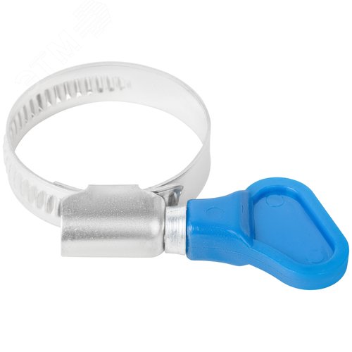 Хомут обжимной накатной 20-32мм нержавеющая сталь ширина 9мм с ключом - фото 3