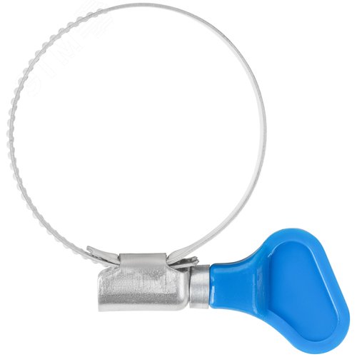 Хомут обжимной накатной 30-45мм нержавеющая сталь ширина 9мм с ключом - фото 2