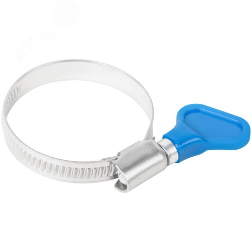 Хомут обжимной накатной 30-45мм нержавеющая сталь ширина 9мм с ключом - фото 4