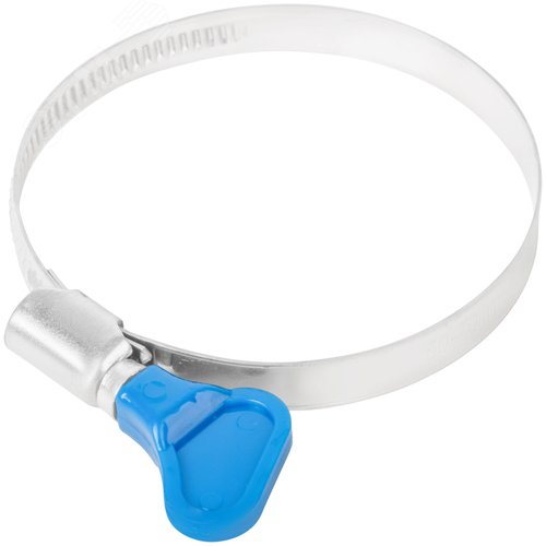 Изображение товара Хомут обжимной накатной 50-70мм нержавеющая сталь ширина 9мм с ключом (шт)